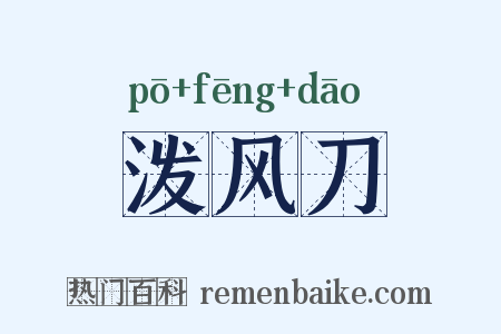 泼风刀是什么意思的图片